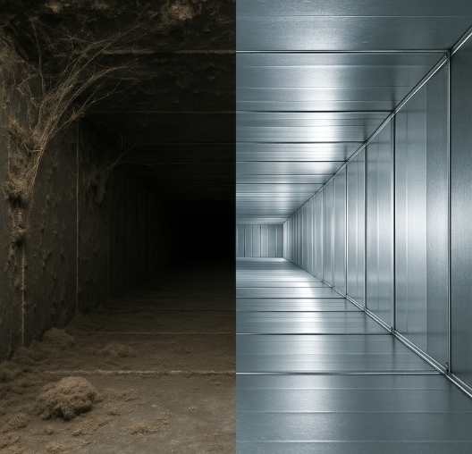 Before and After Air Duct Cleaning